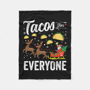 Taco's voor iedereen Kerst Taco Grappig Kerstman Fleece Deken