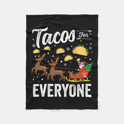 Taco's voor iedereen Kerst Taco Grappig Kerstman Fleece Deken (Voorkant)