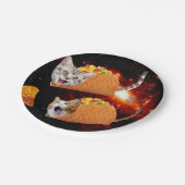 taco's voor katten in de ruimte papieren bordje (Gekanteld)