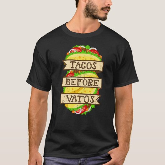 Tacos voor Vatos Valentijnsdag Taco T-shirt (Voorkant)