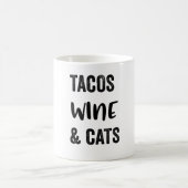 Tacos-wijn en -katten koffiemok (Center)