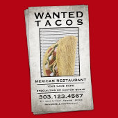 tacos wilde poster visitekaartje