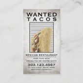tacos wilde poster visitekaartje (Voorkant)