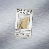 tacos wilde poster visitekaartje magnetisch visitekaartje (Voorbeeld)