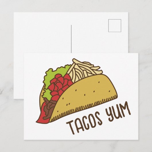 Tacos Yum Briefkaart (Voorkant / Achterkant)