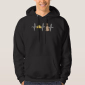 tacos zachte gecoate tarwedrager hartslag hond hoodie (Voorkant)