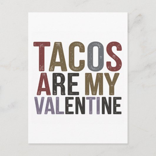 Tacos zijn mijn Valentijn Briefkaart (Voorkant)