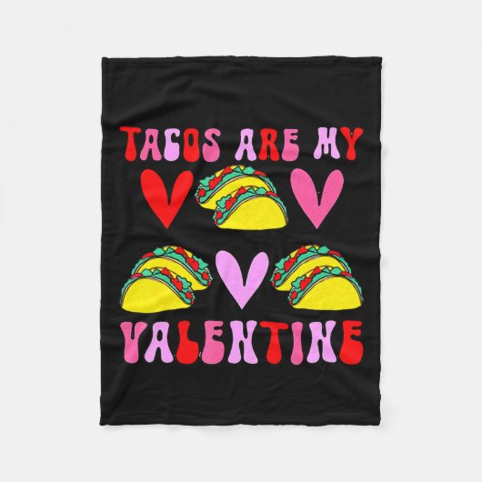 Taco's zijn mijn Valentijn Grappige Valentijnsdag Fleece Deken (Voorkant)