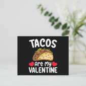 taco's zijn mijn valentijnsdag grappige voedsel li briefkaart (Staand voorkant)