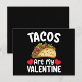 taco's zijn mijn valentijnsdag grappige voedsel li briefkaart (Voorkant / Achterkant)