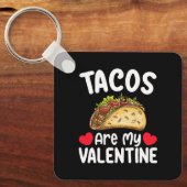 taco's zijn mijn valentijnsdag grappige voedsel li sleutelhanger (Voorkant)