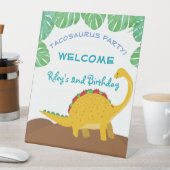 Tacosaurus Birthday Party - dinosaurus en tacos! Reclamebord Met Voetstuk (Insitu)