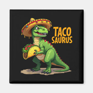 Tacosaurus cinco de mayo feest t-rex hoed magneet