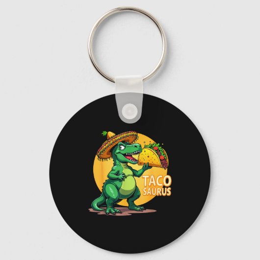 Tacosaurus cinco de mayo feest t-rex hoed sleutelhanger (Voorkant)