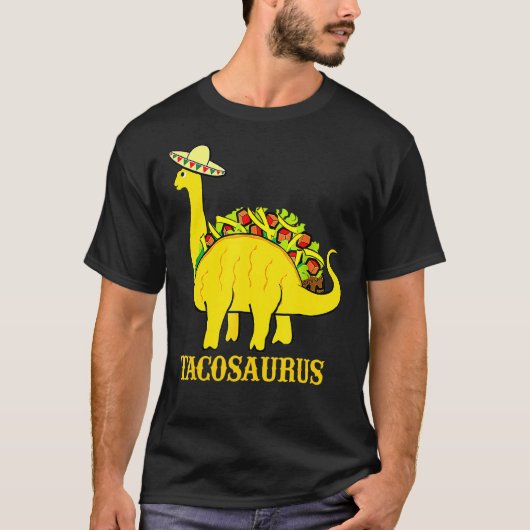 Tacosaurus Cinco De Mayo Funny Taco Dinosaur 2 T-shirt (Voorkant)