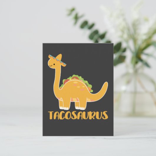 Tacosaurus Cinco de Mayo Funny Taco Dinosaur Briefkaart (Staand voorkant)