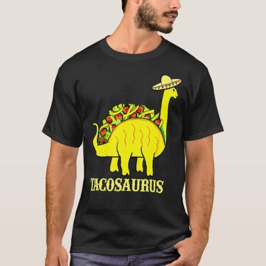 Tacosaurus Cinco De Mayo Funny Taco Dinosaur T-shirt (Voorkant)
