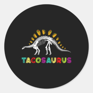 Tacosaurus Cinco De Mayo Shirt Funny Taco Dinosaur Ronde Sticker
