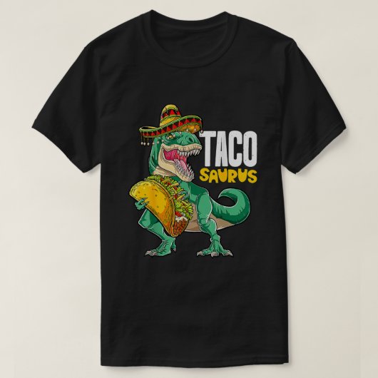 Tacosaurus Cinco de Mayo Shirt Funny Trex Taco Din (Design voorkant)