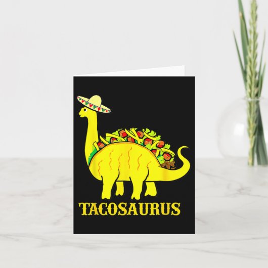 Tacosaurus Cinco De Mayo T-shirt Grappige Taco Din Kaart (Voorkant)