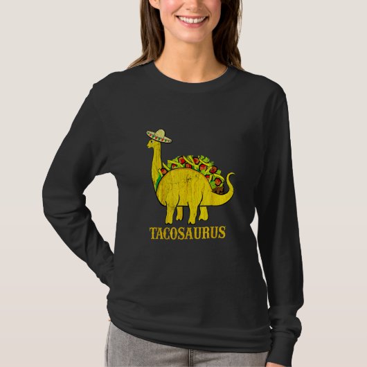 Tacosaurus Cinco De Mayo T - shirts Funny Taco Din (Voorkant)