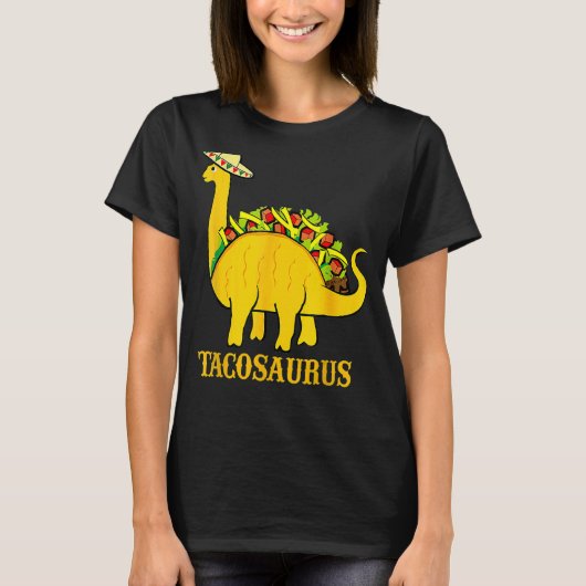 Tacosaurus Cinco De Mayo Taco Dinosaur T-shirt (Voorkant)