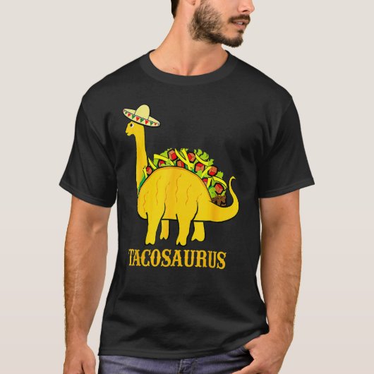 Tacosaurus Cinco De Mayo Taco Dinosaur T-shirt (Voorkant)