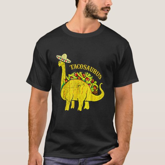 Tacosaurus Cinco De Mayo Tees Funny Taco Dinosaur (Voorkant)