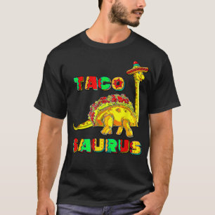 Tacosaurus Cinco De Mayo's Funny Taco Dinosaur Gif T-shirt