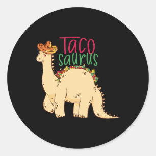 Tacosaurus Funny Cinco de Mayo Taco Dinosaur Lover Ronde Sticker