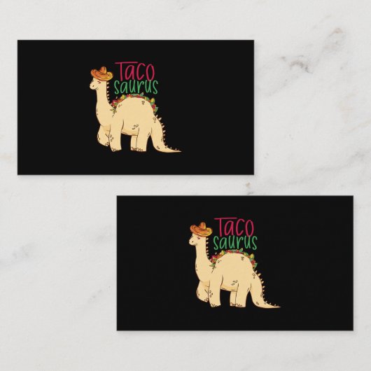 Tacosaurus Funny Cinco de Mayo Taco Dinosaur Lover Visitekaartje (Voorkant / Achterkant)
