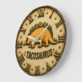 Tacosaurus Funny Taco Dinosaur Grote Klok (Hoek)