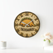 Tacosaurus Funny Taco Dinosaur Grote Klok (Huis)