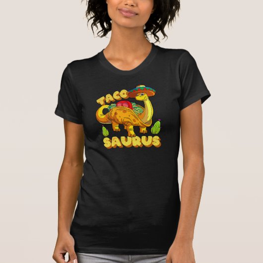 Tacosaurus Funny Taco Dinosaur T-shirt (Voorkant)