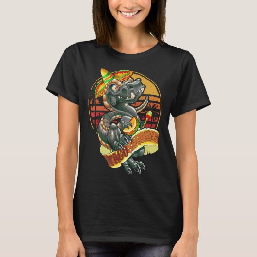 Tacosaurus Rex Cinco De Mayo Mexican Sombrero Ponc T-shirt (Voorkant)