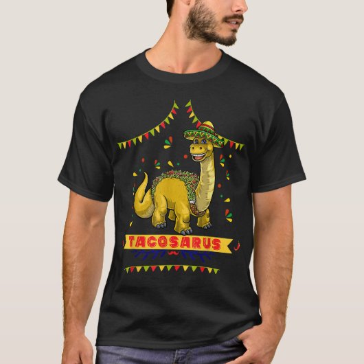Tacosaurus Rex Dinosaur Taco Kids Cinco De Mayo Pa T-shirt (Voorkant)