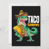 Tacosaurus Shirt Taco Cinco de Mayo Dinosaur T Rex Kaart (Voorkant)