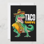 Tacosaurus Shirt Taco Cinco de Mayo Dinosaur T Rex Kaart (Achterkant)