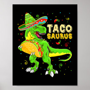 Tacosaurus Shirt Taco Cinco de Mayo Kinder Boys Di Poster