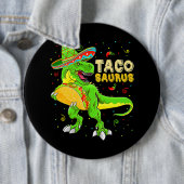 Tacosaurus Shirt Taco Cinco de Mayo Kinder Boys Di Ronde Button 6,0 Cm (In situ)