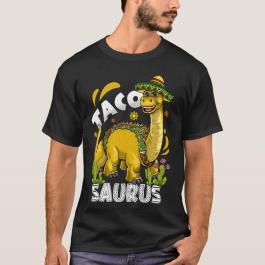 Tacosaurus Taco Dinosaur Dino Cinco De Mayo T-shirt (Voorkant)