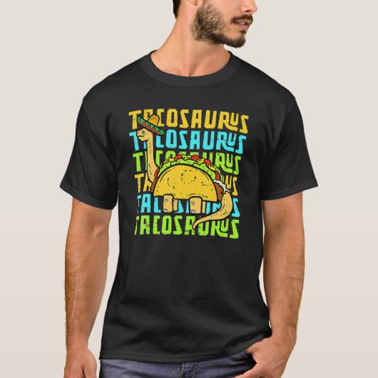 Tacosaurus Taco Dinosaur Funny Dino Cinco De Mayo T-shirt (Voorkant)