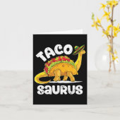 Tacosaurus Taco Dinosaur T Rex Funny Cinco De Mayo Kaart (Gele Bloem)