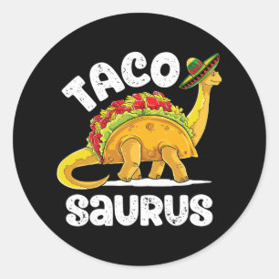 Tacosaurus Taco Dinosaur T Rex Funny Cinco De Mayo Ronde Sticker