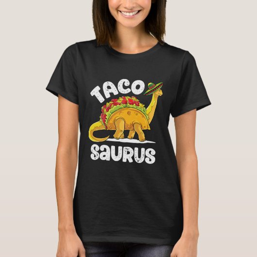 Tacosaurus Taco Dinosaur T Rex Funny Cinco De Mayo T-shirt (Voorkant)