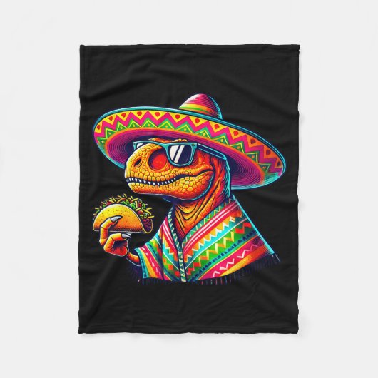 Tacosaurus taco dinosaurus cinco de mayo Mexicaans Fleece Deken (Voorkant)