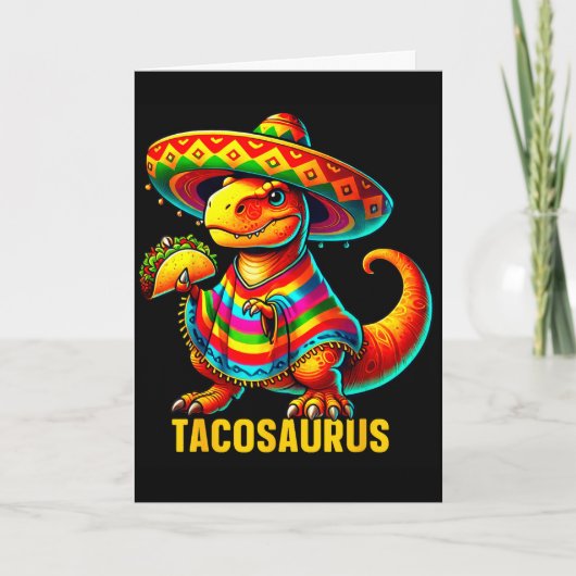Tacosaurus taco dinosaurus cinco de mayo Mexicaans Kaart (Voorkant)