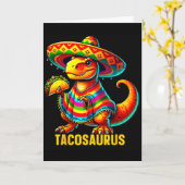 Tacosaurus taco dinosaurus cinco de mayo Mexicaans Kaart (Gele Bloem)