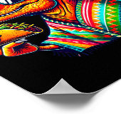 Tacosaurus taco dinosaurus cinco de mayo Mexicaans Poster (Hoek)