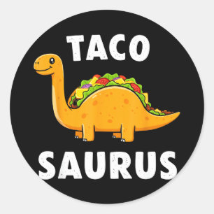 Tacosaurus taco dinosaurus t rex grappig cinco de  ronde sticker